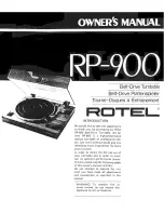 Rotel RP-900 Owner'S Manual предпросмотр