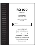 Preview for 1 page of Rotel RQ-970 Owner'S Manual