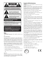 Preview for 2 page of Rotel RSP-1068 Owner'S Manual