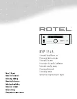 Preview for 1 page of Rotel RSP-1576 Owner'S Manual