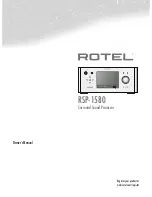 Preview for 1 page of Rotel RSP-1580 Owner'S Manual