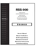 Rotel RSS-900 Owner'S Manual preview