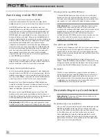 Preview for 22 page of Rotel RSS-900 Owner'S Manual