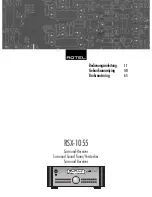 Rotel RSX-1055 (German) Bedienungsanleitung preview