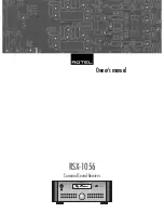 Preview for 1 page of Rotel RSX-1056 Owner'S Manual