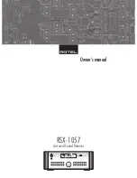 Rotel RSX-1057 Owner'S Manual preview