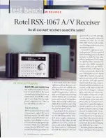 Preview for 2 page of Rotel RSX-1067 Brochure & Specs