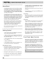 Preview for 10 page of Rotel RSX-965 Owner'S Manual