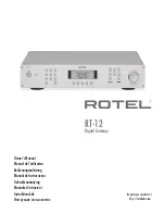 Rotel RT-12 Owner'S Manual preview
