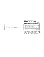 Rotel RT-320 Operating Manual preview