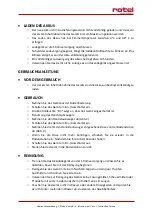 Preview for 12 page of Rotel SALON 608CH2 Instructions For Use Manual