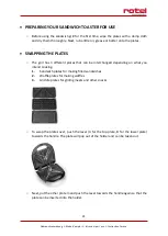 Preview for 21 page of Rotel SANDWICHTOASTER139CH1 Instructions For Use Manual