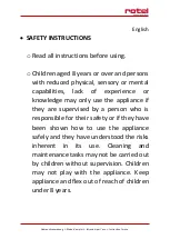Preview for 27 page of Rotel STEAMPOT1412CH Instructions For Use Manual