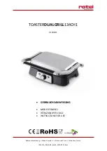 Rotel TOASTERDUALGRILL134CH1 Instructions For Use Manual preview