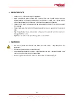 Preview for 30 page of Rotel U1101CH Instructions For Use Manual