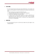 Preview for 18 page of Rotel U605CH1 Instructions For Use Manual