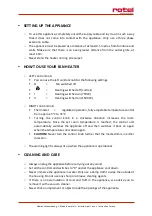 Preview for 19 page of Rotel U703CH1 Instructions For Use Manual