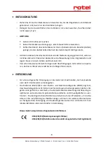 Preview for 11 page of Rotel U740CH1 Instructions For Use Manual