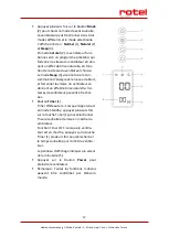 Preview for 17 page of Rotel U740CH1 Instructions For Use Manual