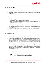 Preview for 18 page of Rotel U740CH1 Instructions For Use Manual