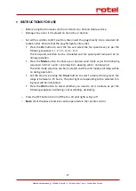 Preview for 27 page of Rotel U741CH1 Instructions For Use Manual