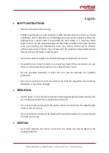 Preview for 9 page of Rotel U901CH1 Instructions For Use Manual