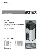 Rotex GCU compact Installation And Maintenance Instructions Manual preview