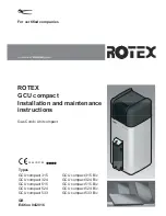 Preview for 1 page of Rotex GCU compact Installation And Maintenance Instructions Manual