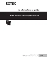 Rotex RBLQ05C2V3 Installer'S Reference Manual предпросмотр