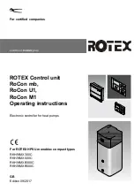 Предварительный просмотр 1 страницы Rotex RoCon M1 Operating Instructions Manual