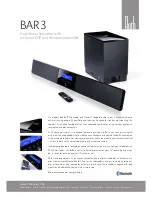 Preview for 1 page of Roth Audio BAR3 Specifications