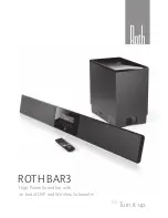 Предварительный просмотр 1 страницы Roth Audio BAR3 User Manual