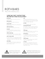 Предварительный просмотр 2 страницы Roth Audio BAR3 User Manual