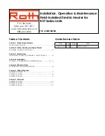 Roth AHTR Series Installation & Operation Manual preview