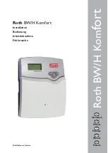 Preview for 1 page of Roth BW/H Komfort Installation Manual