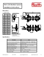 Предварительный просмотр 3 страницы Roth CM Manifold Installation Instructions Manual