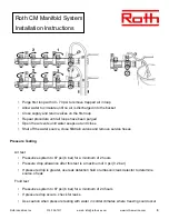 Предварительный просмотр 9 страницы Roth CM Manifold Installation Instructions Manual