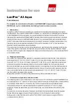 Preview for 1 page of Roth LuciPac A3 Aqua Instructions For Use