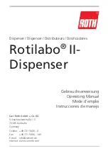 Предварительный просмотр 1 страницы Roth Rotilabo II Operating Manual