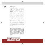 Preview for 10 page of Rotheigner Air Flow 200 User Manual