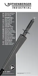 Предварительный просмотр 1 страницы Rothenberger Industrial 030991 Instructions For Use Manual