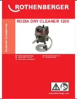 Rothenberger RODIA DRY CLEANER 1200 Instructions For Use Manual preview