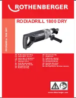 Предварительный просмотр 1 страницы Rothenberger RODIADRILL 1800 DRY Instructions For Use Manual