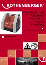 Rothenberger Roklima Plus 4F Instructions For Use Manual preview