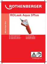 Preview for 1 page of Rothenberger ROLeak Aqua 3Plus Instructions For Use Manual