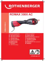 Rothenberger ROMAX 3000 AC Instructions For Use Manual preview