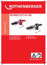 Rothenberger ROWELD P 63 S6 Instructions For Use Manual preview