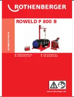 Rothenberger ROWELD P 800 B Instructions For Use Manual предпросмотр