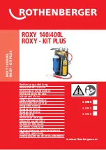 Rothenberger ROXY 140L Instructions For Use Manual preview