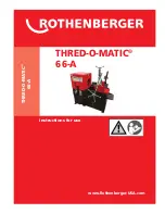 Rothenberger THRED-O-MATIC 66-A Instructions For Use Manual preview